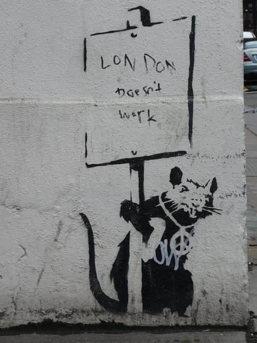 banksy rat. Placard Rat – Get Out While